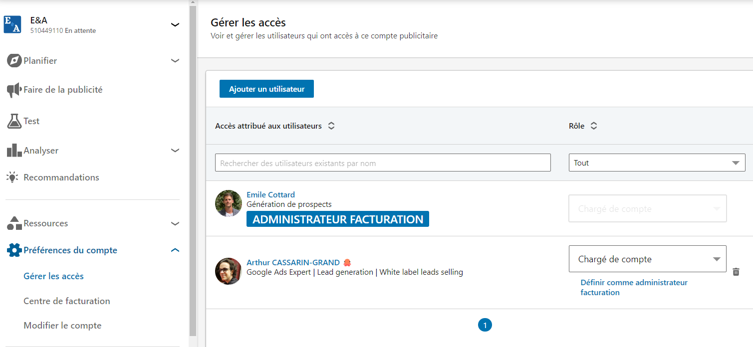 Capture d'écran étape 2